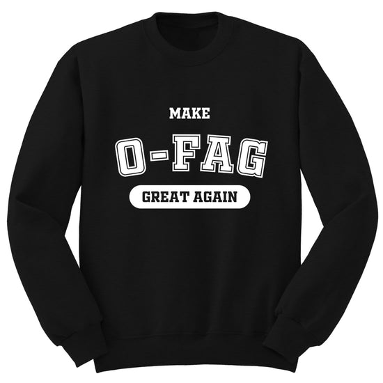 Load image into Gallery viewer, Make O-fag great again! - svart genser - By Higren
