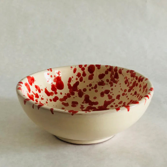 Medium skål, keramikk, rød 16 cm - By Olio Olio