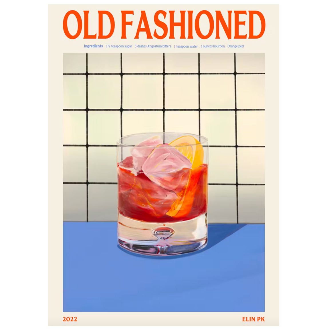 Old Fashioned Print 50x70 - By Elin PK