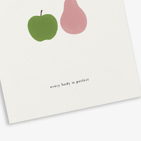 Greeting Card Apple and pear (Every body is perfect) - By Kartoteket